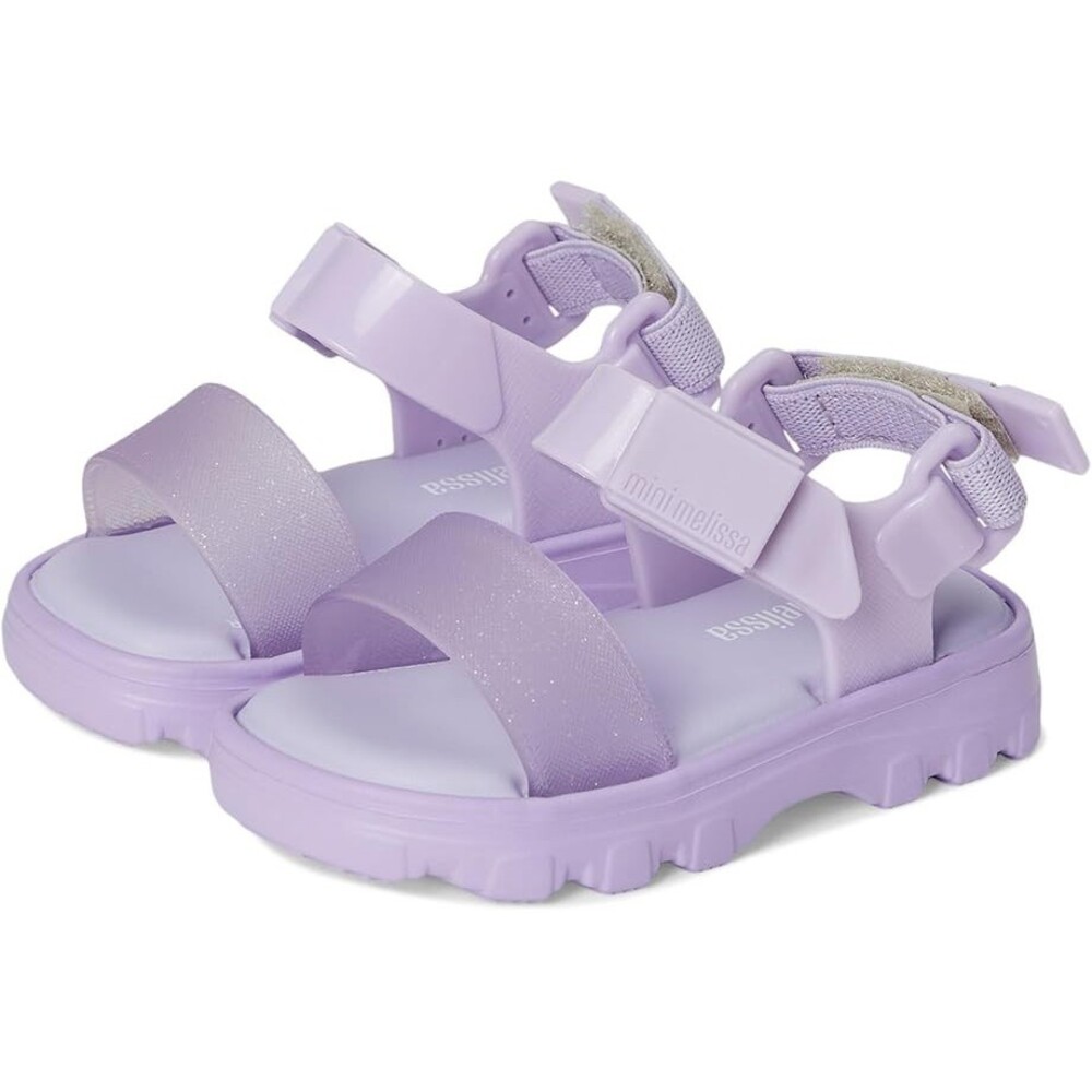 Mini Melissa Kick Off Sandals Toddler Us 12 Purple Adjustable Strap Zogg1123